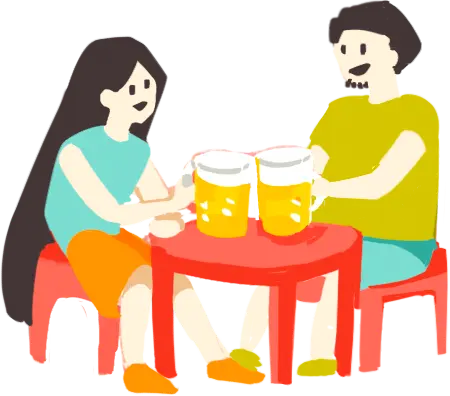 飲食カップル